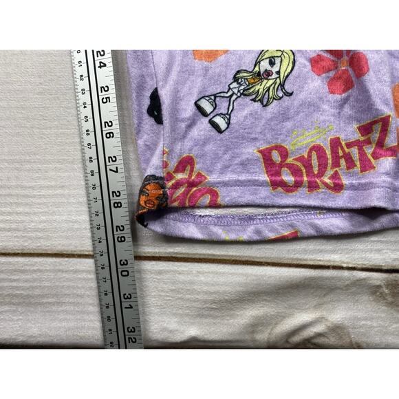 Bratz Women's Sleep Pajama Pants Sz XXL Purple Floral Fleece Pull On Cozy Boho - Picture 6 of 10